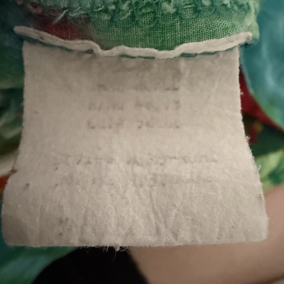 Vintage‎ Jams World Dress Hattie Medium 90s Tropical Floral Artsy Cruise Ruffle - Picture 4 of 6